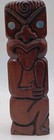 Vtg Maori Tiki Tekoteko Wood Carvings New Zealand Paua Shell Eyes 