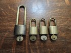 Wb Wilson Bohannan Brass Padlock Lock With Key Lot Of 4