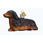 Old World Christmas Long Haired Dachshund Dog Glass Ornament 12493 Free Box Pet