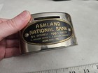Vintage Ashland Pa National Bank Advertising Metal Coin Bank