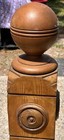 Vintage Chestnut Newel Post Stair Bannister Victorian 55 6 6    -  Finial