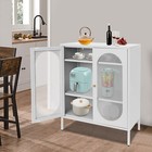 40  Display Cabinet Distressed Tall Accent Distressed Cabinet Storage   2 Doors