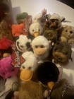 Lot Of  63 Vintage Swibco Puffkins Plush Animals  No Dupes W tags Collection