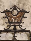 Antique Inkwell Holder Pen Stand Ornate Victorian Cast Iron Double  Estate Ooak 
