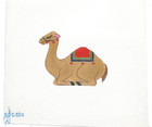 Hand Painted Needlepoint Canvas   resting Camel  Colorful Blanket New 6  X  6 