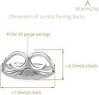 Jumbo Earring Backs 925 Sterling Silver Large Earring Backs Butterfly