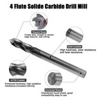 10pcs 4 Flute 90 Degree 1 4 x3 4 x2-1 2  Solid Carbide Drill Mill - Altin Coated