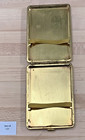 Antique Persian Gold Tone Brass Cigarette Case 4 3 4  X 3 1 4