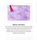 Tied Up With A Bow Ipsy Lavender Satin Finish Sprinkled With Red Glitter Zipper