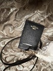 Coach Crossgrain Leather Lanyard Badge Id Holder - Black gold 57311