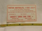Snouder Vtg Medicine Bottle Pharmacy Drug Store Label Oyster Bay Li Ny Tincture