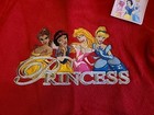 New Vintage Disney Princess Red Fleece Pullover Shirt Applique Girls Size 4t