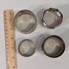 Lot Of 4 Antique Vintage Mixed Silver Napkin Rings Engraved 1880 Eclectic