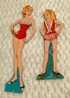 Original Vintage 1964 Barbie   Skipper Cutouts Paper Dolls With Matching Outfits