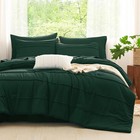 Comforter Set King Emerald Green 7 Pieces Soft Pinch Pleat Bed In A Bag Sheets