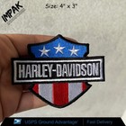 Harley-davidson Usa Flag Bar   Shield Embroidered Patch Sew On   Iron On Patches