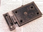 1840s Victorian Door Rim Box Latch Lock Set Bed Bath Doorknobs Antique Hardware