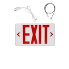Red Exit Sign With 1 0 Meter Plug In Cord  Plug In Exit Sign With Battery Backup