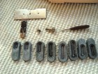 Vintage 1960 Singer Button Holer Sewing Machine With 8 Attachment In Green Case