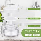 Domensi 60 Pcs 1oz Glass Jars With Lids Bulk  clear  White Lid 