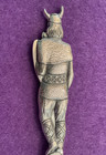 Viking Warrior Figure By Th Marthinsen Norway 4 2  Silver Souvenir Spoon Epns