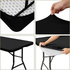 6 Ft Plastic Folding Table Cloth For Indoor outdoor Dining   Partiesf