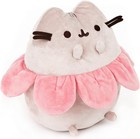 Gund Pink Flower Petals Pusheen Plush Stuffed Animal Cat  Gray And Pink  9 5   