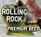 Vintage Rolling Rock Premium Beer Chalkware Horse Breweriana Silvestri Bros
