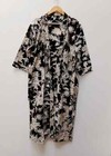 Indian Floral Printed 100  Cotton Robe Long Kimono Sleepwear Night Kimono Dress