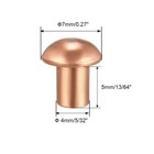 50 Pcs 5 32  X 13 64  Round Head Copper Solid Rivets Fasteners