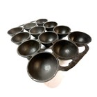 Restored Cast Iron Vtg Round Bottom Popover Gem Pan  Ready To Use Or Collect