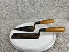 Lot Of 2 Vintage Craftsman Trowel No 6589 Wooden Handle Rectangle Hand Tools Usa