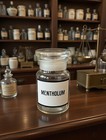 Antique Apothecary Bottle Menthol Pharmacy Jar Drugstore Medical Medicine Glass