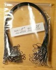 24ct 9  Black Steel Coated 7 Strand Braided Fishing Leaders Snaplock 30lb