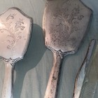 Vintage Sterling Silver Vanity Set - Hand Mirror  Brush   Comb -