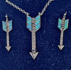 Montana Silversmiths Free Falling Silver Arrow Jewelry Set New