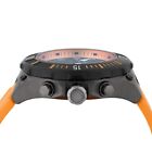 Invicta Men Aviator 50mm Quartz Chronograph Orange gunmetal Tone Silicone Watch