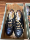 5 Pairs Lot Vtg Baby Toddler Kid Shoes Leather Velvet Boxes Receipts Damaged