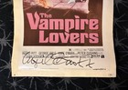 Ingrid Pitt Signed Vampire Lovers Insert Movie Poster Autographed Hammer Horror