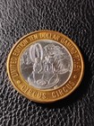 Circus Circus Clown Las Vegas Hotel   Casino Token Silver Strike Round  999