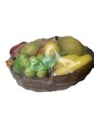 Ceramic Hand Painted All Jamaican Fruits In Basket Decor-counter Table Top Wall