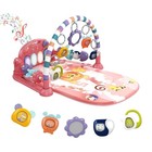 Baby Play Mat Gym  Funny Play Piano Tummy Time Activity Mat With 5 Infant Sen   