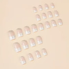 24pcs Medium Press-on Nails  Glossy  Pink And Glitter Silvery Tips
