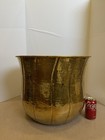 Vintage Large Hammered Brass Planter Pot Mid Century Hollywood Regency Bohodecor