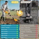 Cordless Garden Tiller Cultivator Soil Farm Cultivator For Dewalt 20v Battery Us