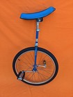Frank Mossberg Bicycle Co Unicycle 24  Tire Metalflake Blue Seat 1970 s Rare