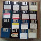 Vintage Lot Of 16 - 3 5  Disks Microsoft Mac Apple Software Blank And Aol Games