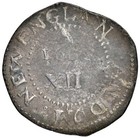 1652 Silver Oak Tree 1 Shilling  in  Bottom Massachusetts Ngc Fine 15 Noe 12