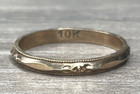 Small Vintage Baby Child Toddler Ring 10k Solid Yellow Gold Floral Band Size 1 5