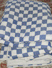 Vtg Ralph Lauren King Quilt Postage Stamp Nantucket Patchwork Blue White Checker